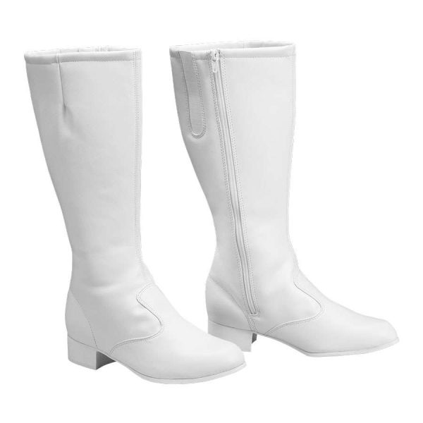 White Dinkles Holly Majorette Boot, side view