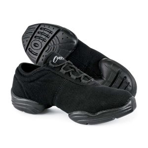 Black Capezio Canvas Dansneaker Dance Shoe side and sole