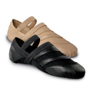 Black and Tan Capezio Freeform Dance Shoes, side view