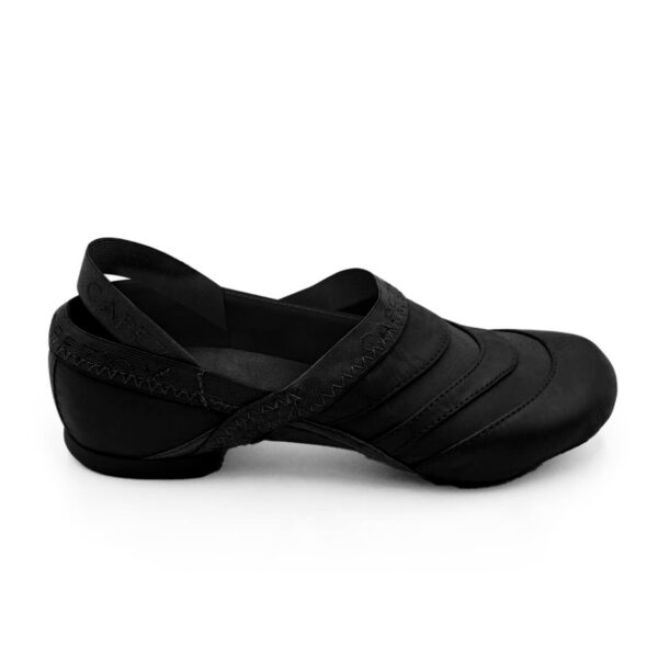 Black capezio jazz dance shoe, side view