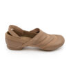 Tan capezio jazz dance shoe, side view