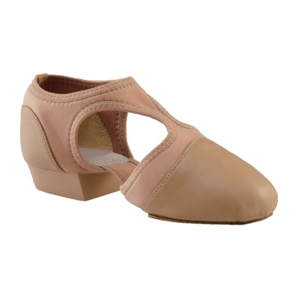 Tan Capezio Pedini Femme Dance Shoe, front three-quarters view