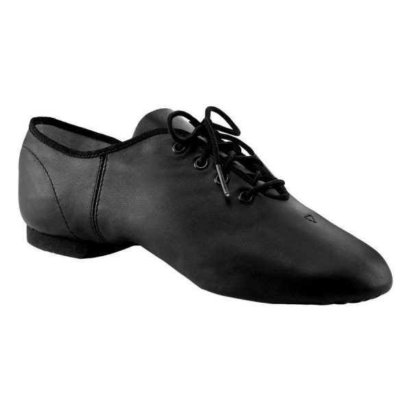 Black Capezio Jazz Dance Shoe, front three-quarters view
