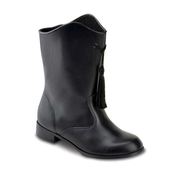 Black Gotham Majorette Boot with Black Sole, front three-quarters view