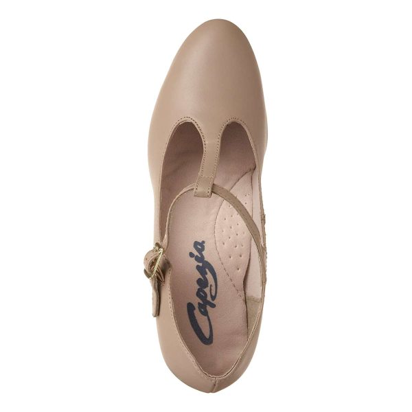 top view of Capezio Jr. Footlight T-Strap Character Shoe