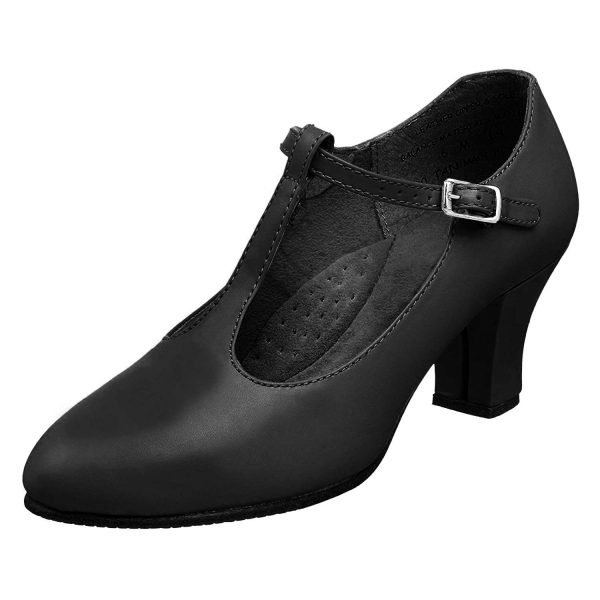 117245_3 black capezio jr footlight t strap character shoe