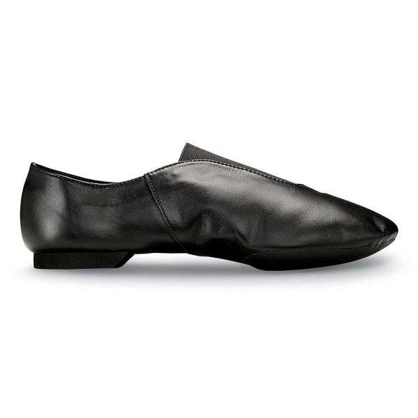 Black Danshuz Slip-on Jazz Dance Shoe, side view