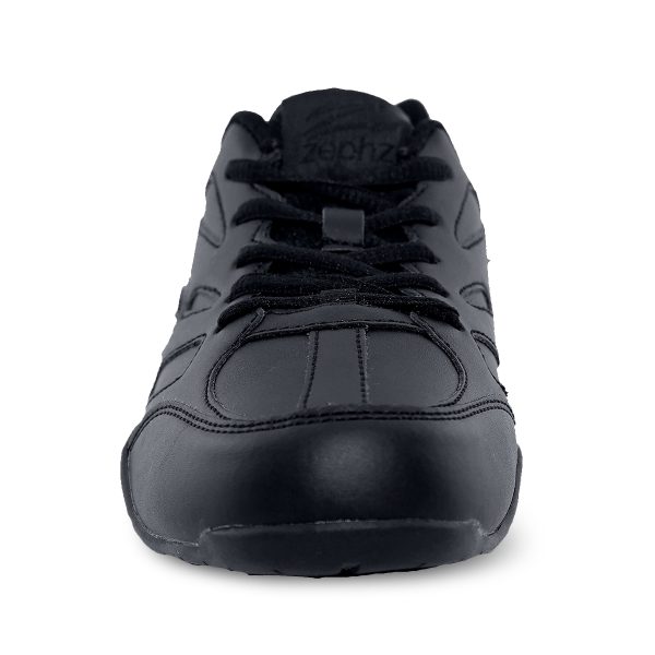 Black Zephz Zenith Cheerleading Shoes, front view