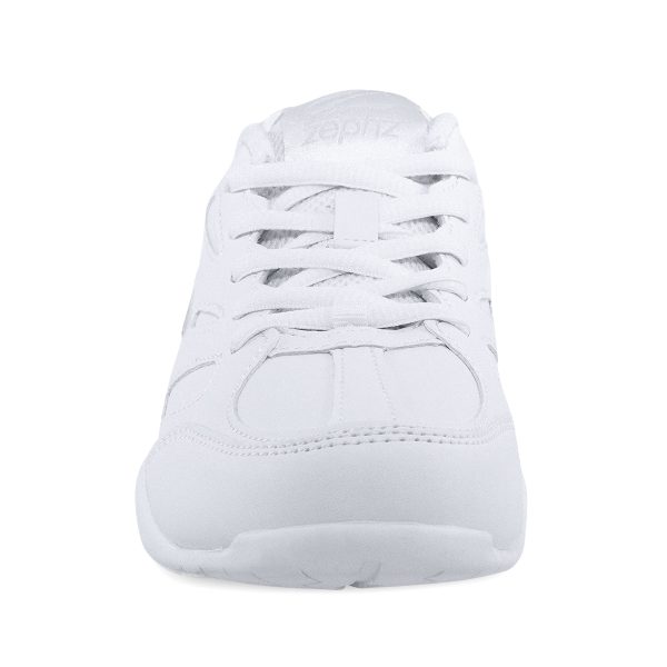 White Zephz Zenith Cheerleading Shoes, front view