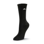 black of adidas Athletic Crew Socks with grey adidas logos