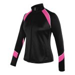 Black/Pink/White Women's Champion Nova Warm Up Jacket