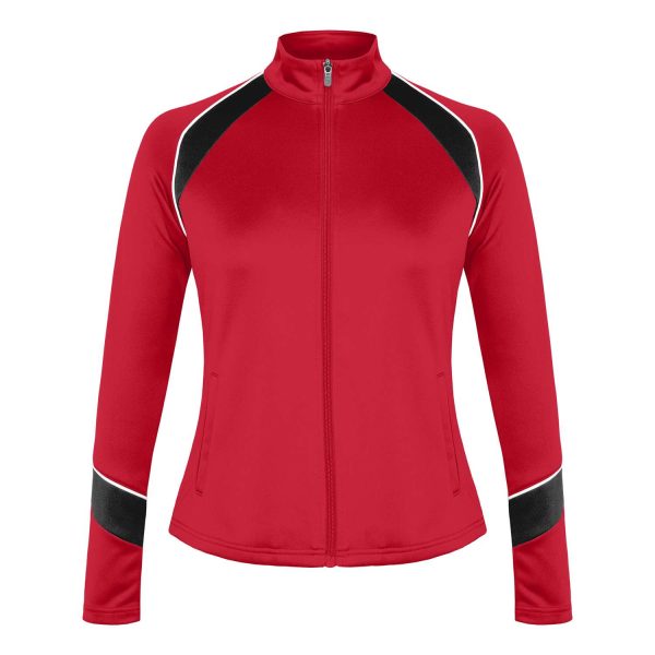 red/black/white Champion Nova Warm Up Jacket, front view