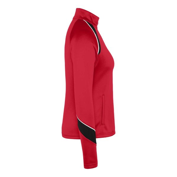 red/black/white Champion Nova Warm Up Jacket, side view