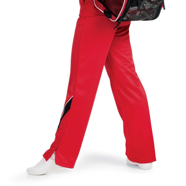 Model in Champion Nova Warm Up Pants, zippered ankle detail