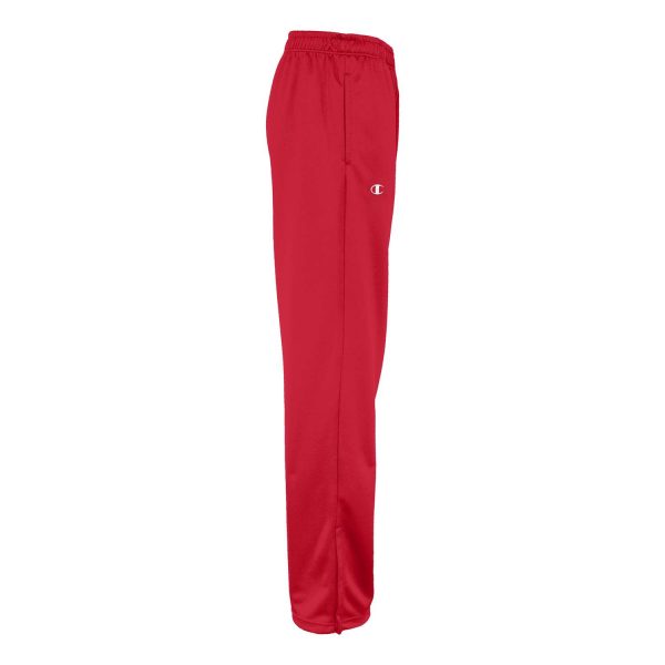 Red/Black/White Champion Nova Warm Up Pants, side view