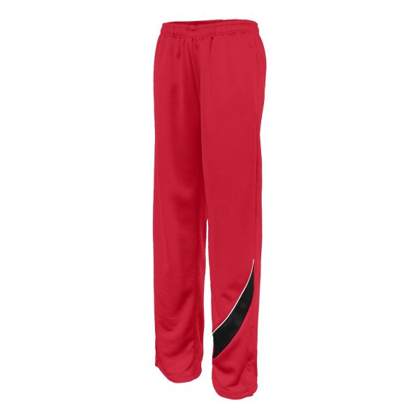 Red/Black/White Champion Nova Warm Up Pants, front three-quarters view