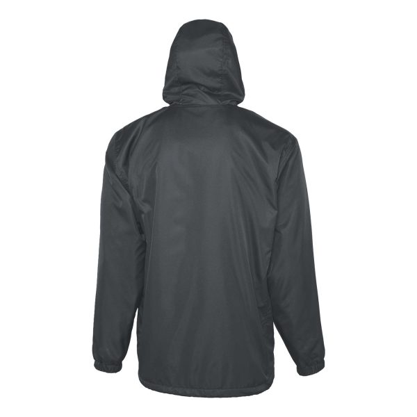 Grey Champion Stadium Hooded Jacket, back view