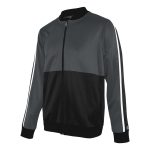 351715 graphite black white champion break out warm up jacket