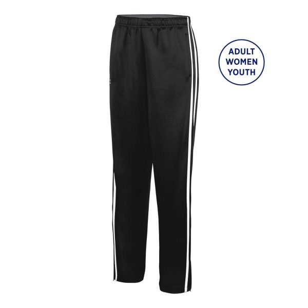 Black/White Champion Break Out Warm Up Pants, Front Three-quarters View