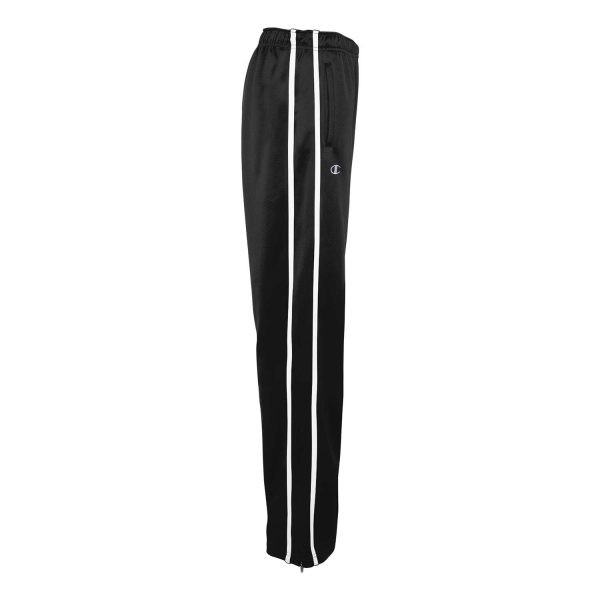 Black/White Champion Break Out Warm Up Pants, Side View