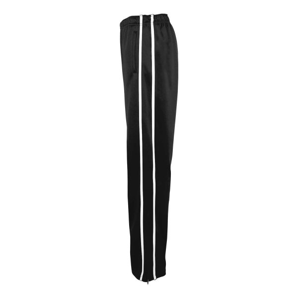 Black/White Champion Break Out Warm Up Pants, Side View