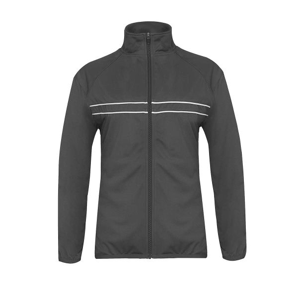 Women's Grey Badger Wired Outer-Core Warm Up Jacket, Front View