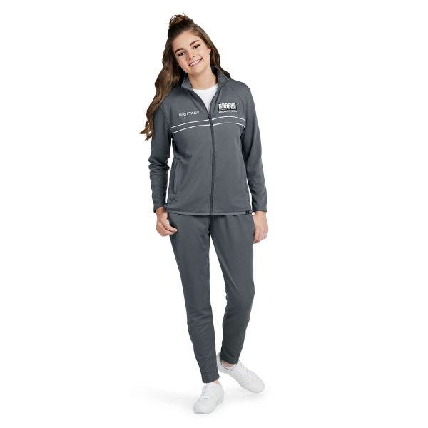 Grey Badger Outer Core Warmup Pant, front view with model