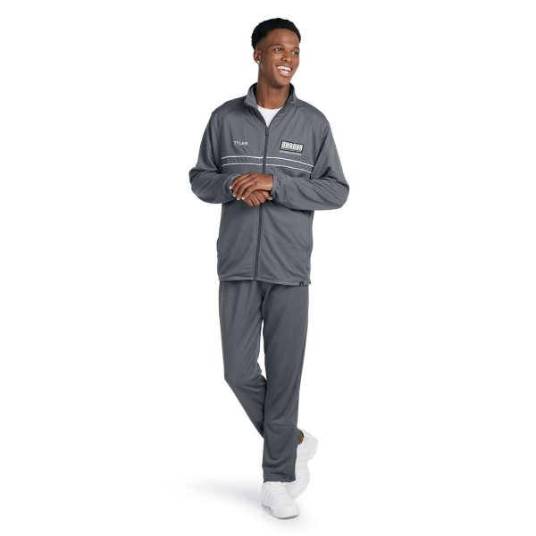 Grey Badger Outer Core Warmup Pant, front view with model