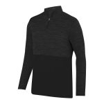 Black Men's Augusta Shadow Tonal Heather 1/4 Zip Pullover