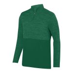 Dark Green Men's Augusta Shadow Tonal Heather 1/4 Zip Pullover