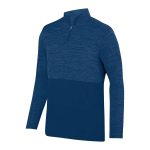 Navy Men's Augusta Shadow Tonal Heather 1/4 Zip Pullover