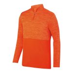 Orange Men's Augusta Shadow Tonal Heather 1/4 Zip Pullover