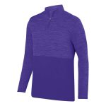 Purple Men's Augusta Shadow Tonal Heather 1/4 Zip Pullover