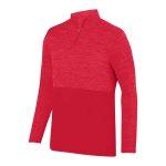 Red Men's Augusta Shadow Tonal Heather 1/4 Zip Pullover