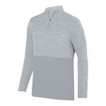 Silver Men's Augusta Shadow Tonal Heather 1/4 Zip Pullover