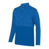 Men's Royal Augusta Shadow Tonal Heather 1/4 Zip Pullover
