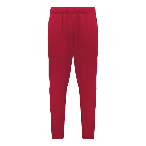 front view red/white Holloway Crosstown Warmup Pants