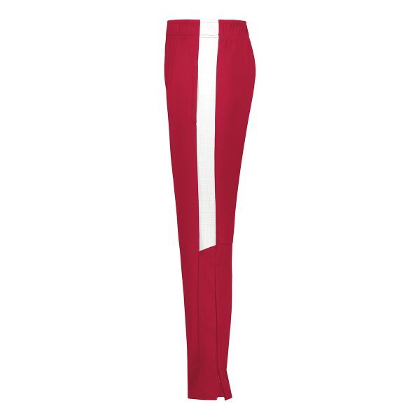 left side view red/white Holloway Crosstown Warmup Pants