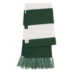 357117 forest green white sport tek spectator scarf
