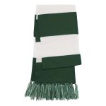 Forest/White Sport-Tek Spectator Scarf with Fringe