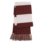 357117 maroon white sport tek spectator scarf