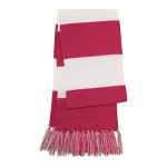 357117 pink raspberry white sport tek spectator scarf