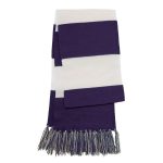 Purple/White Sport-Tek Spectator Scarf with Fringe