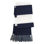 True Navy/White Sport-Tek Spectator Scarf with Fringe