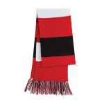 357117 true red white black sport tek spectator scarf