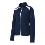 Women's Navy/White Sport-Tek Tricot Track Jacket