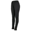 ladies black Augusta tapered leg pants, left front three-quarters view