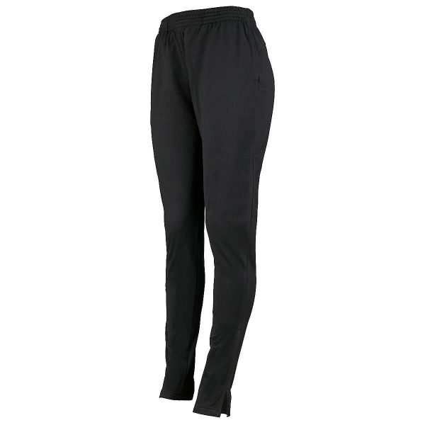 black Augusta Tapered Leg Pants, front three-quarters view