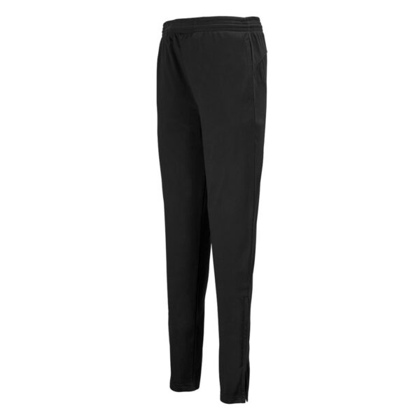 men's black Augusta tapered leg pants, left front three-quarters view