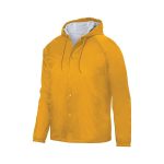 357331 athletic gold augusta hooded coach jacket